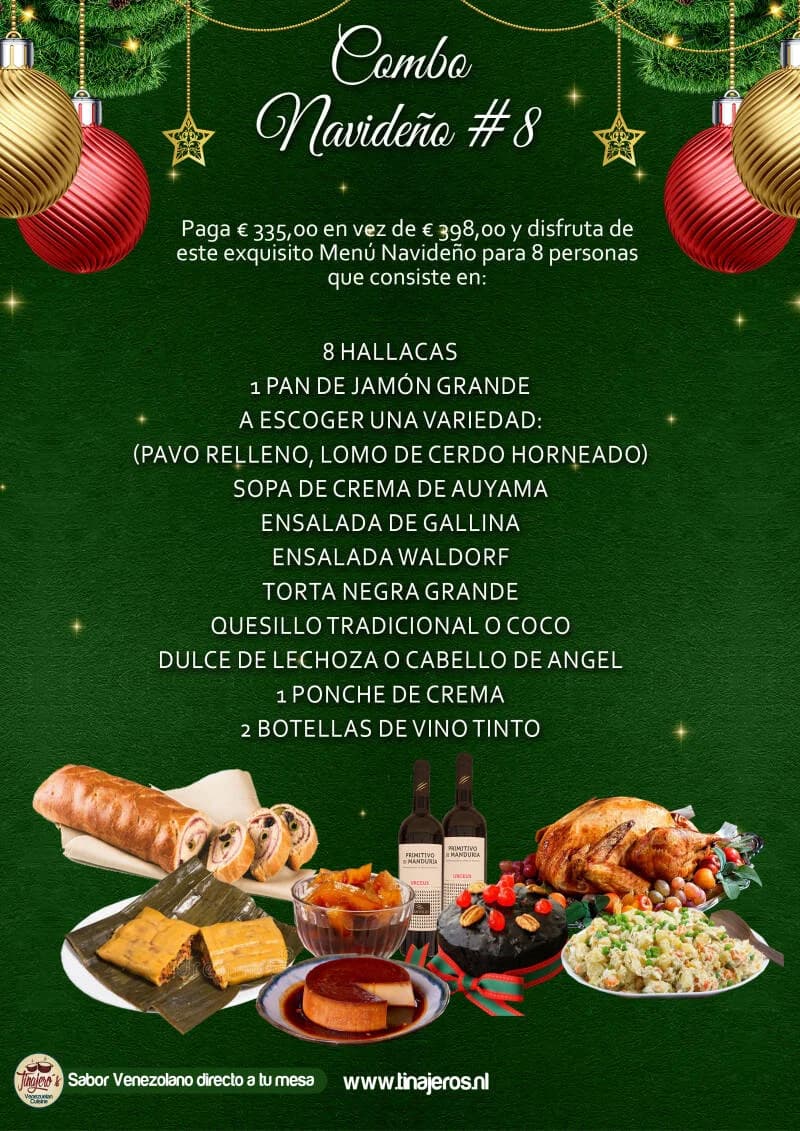 Menú navideño para 8 personas