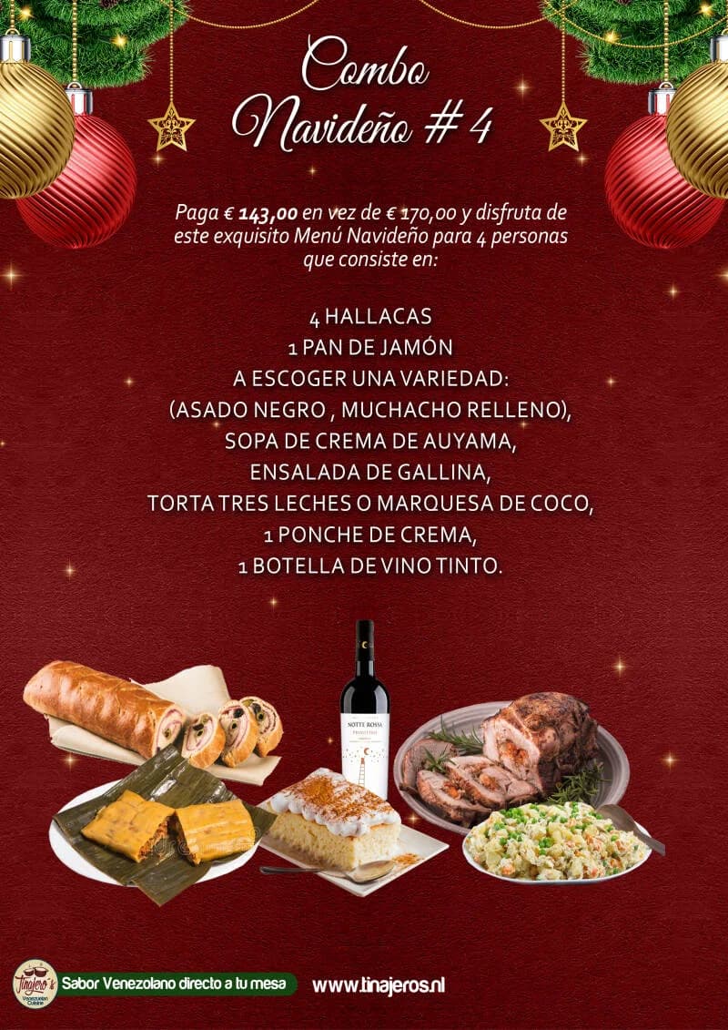 Menú navideño para 4 personas