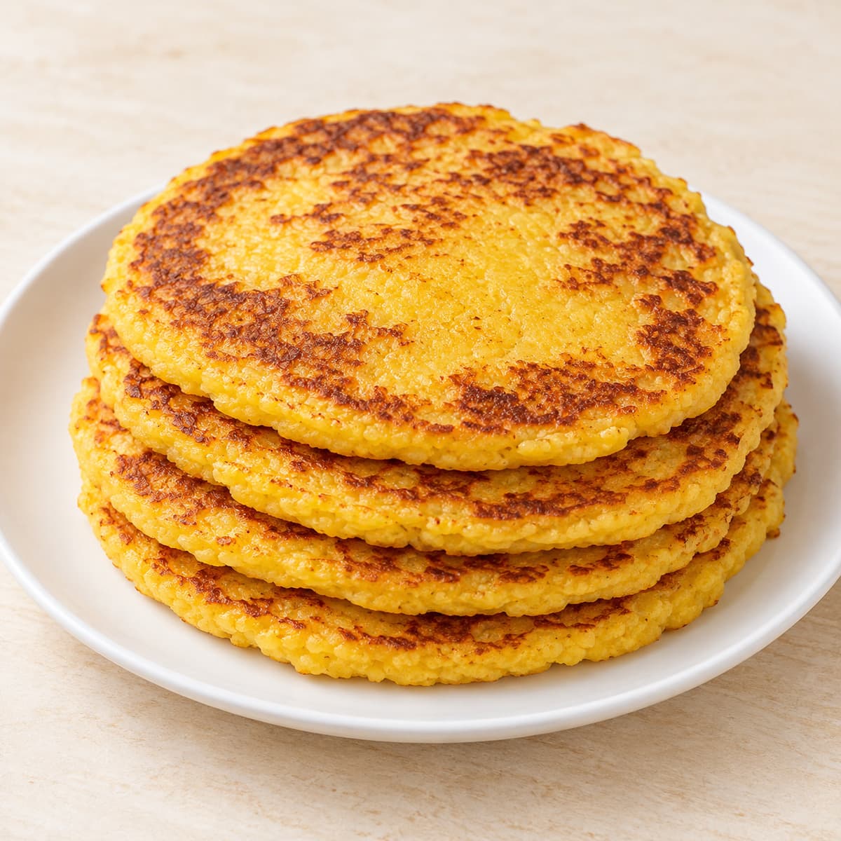 Fresh corn cachapas