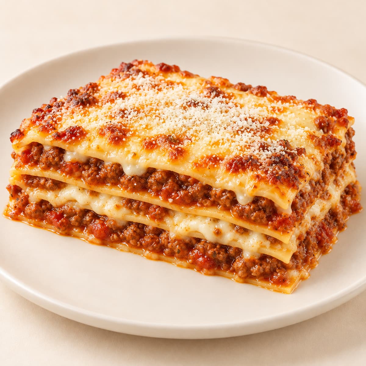 Pasticho de carne molida (lasaña venezolana)
