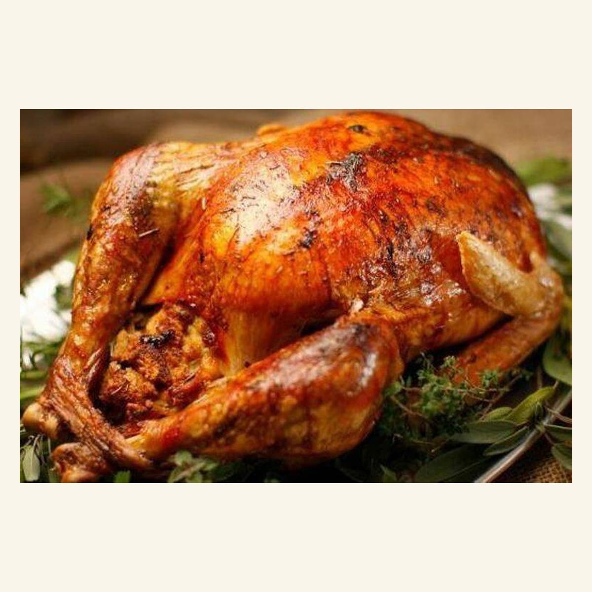 Pavo relleno horneado